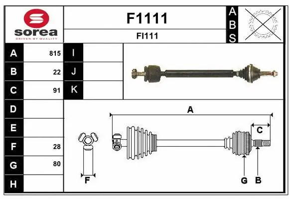 Drive Shaft (F1111)