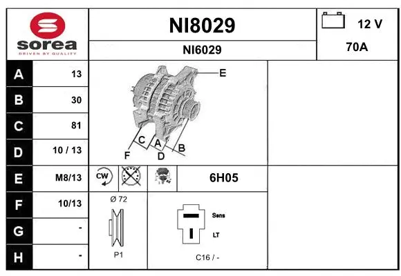 Alternator (NI8029)