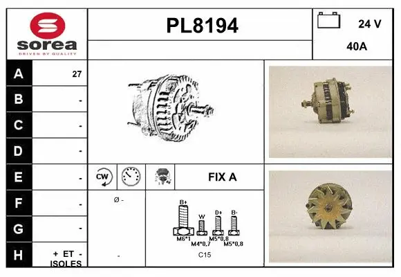 Alternator (PL8194)