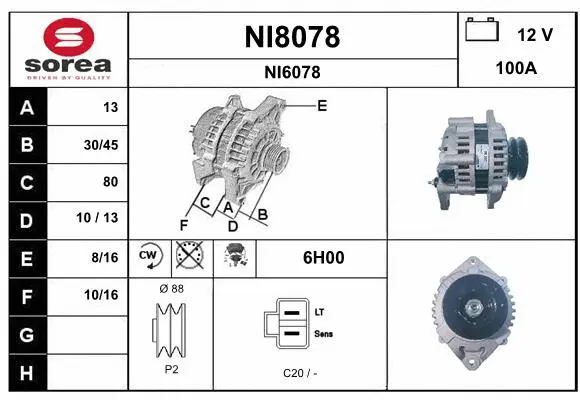 Alternator (NI8078)
