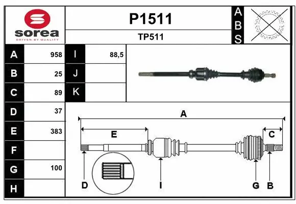 Drive Shaft (P1511)