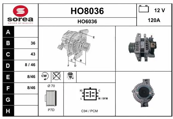 Alternator (HO8036)