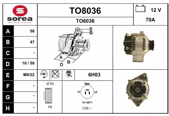 Alternator (TO8036)