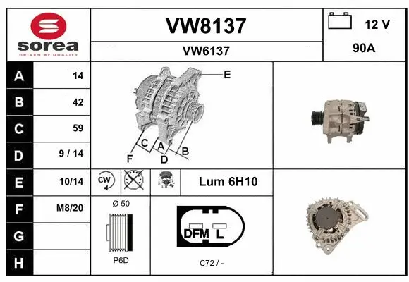 Alternator (VW8137)