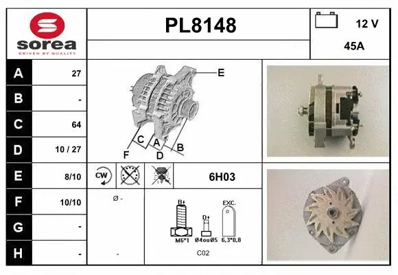 Alternator (PL8148)