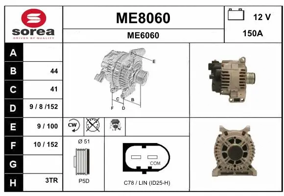 Alternator (ME8060)