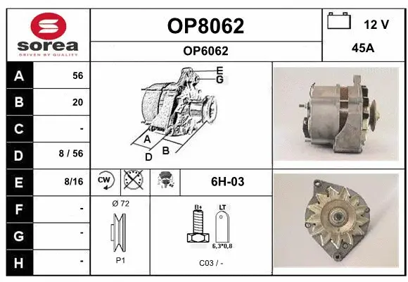 Alternator (OP8062)
