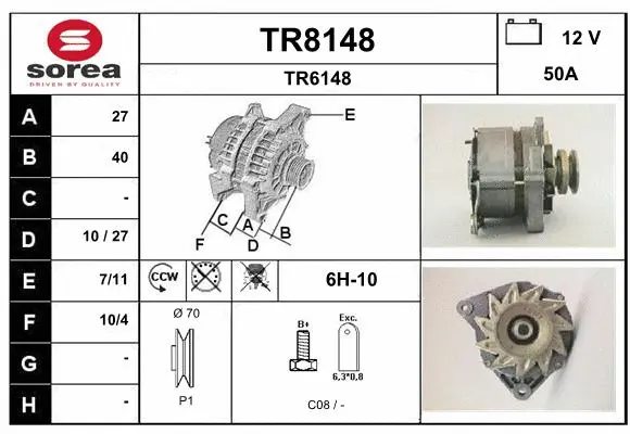 Alternator (TR8148)