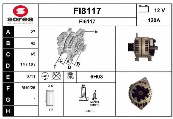 Alternator (FI8117)