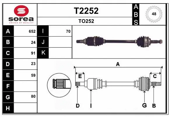Drive Shaft (T2252)