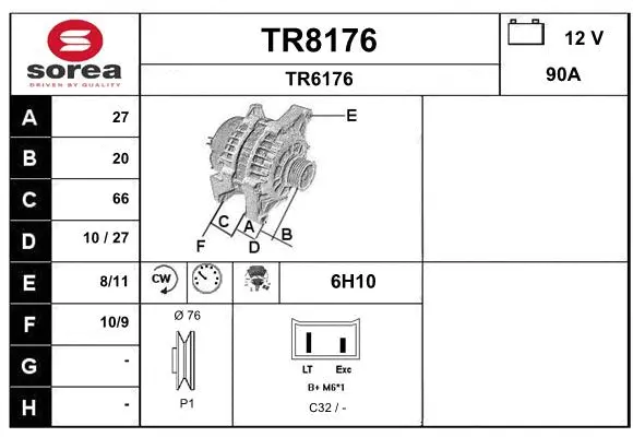 Alternator (TR8176)