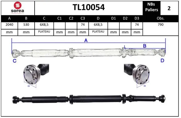 Propshaft, axle drive (TL10054)