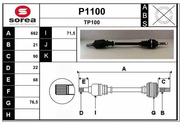 Drive Shaft (P1100)