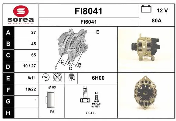 Alternator (FI8041)