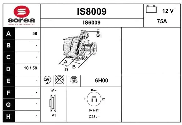 Alternator (IS8009)