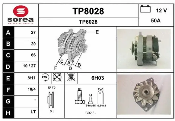 Alternator (TP8028)
