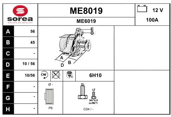 Alternator (ME8019)