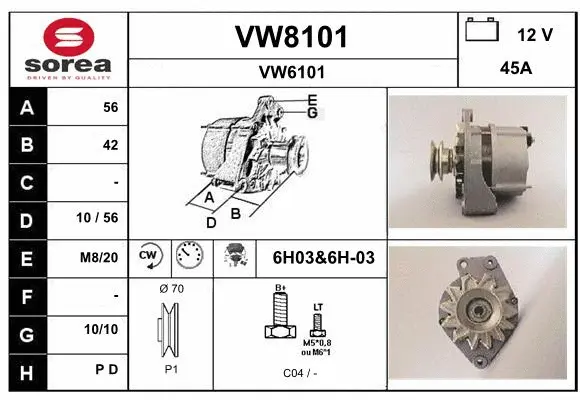 Alternator (VW8101)