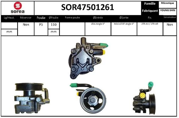 Hydraulic Pump, steering (SOR47501261)
