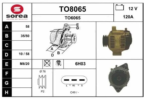 Alternator (TO8065)