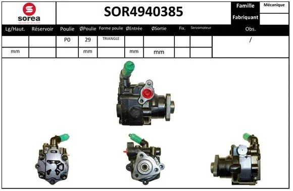 Hydraulic Pump, steering (SOR4940385)
