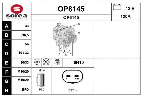 Alternator (OP8145)