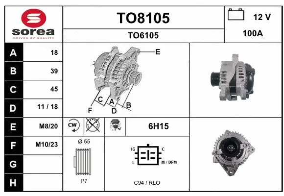 Alternator (TO8105)