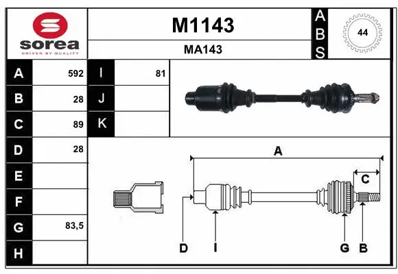Drive Shaft (M1143)
