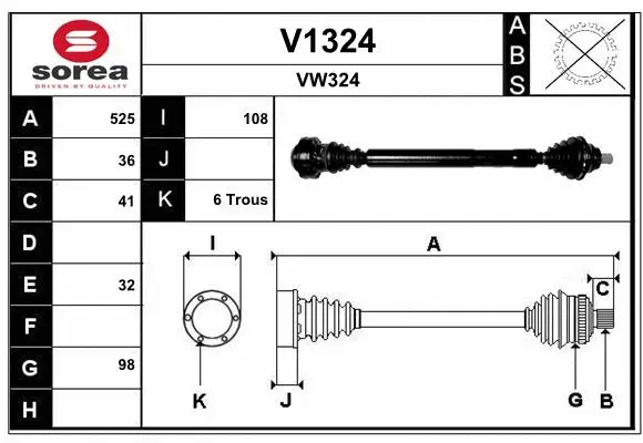 Drive Shaft (V1324)