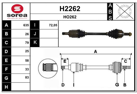 Drive Shaft (H2262)