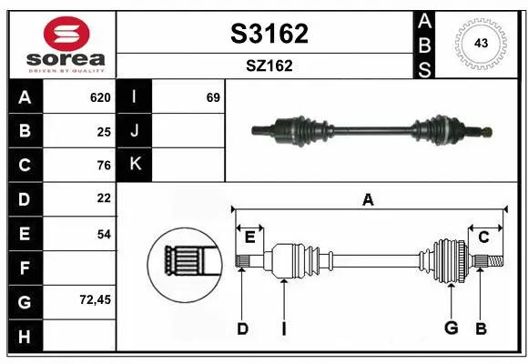 Drive Shaft (S3162)