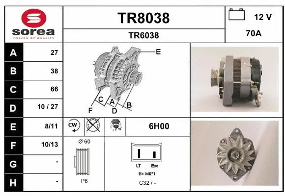 Alternator (TR8038)