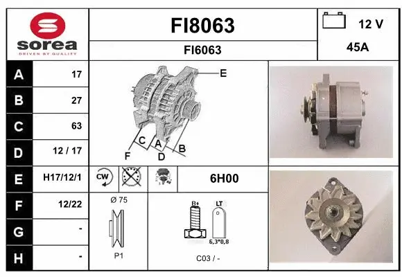 Alternator (FI8063)