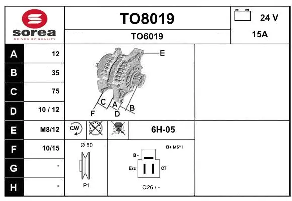 Alternator (TO8019)