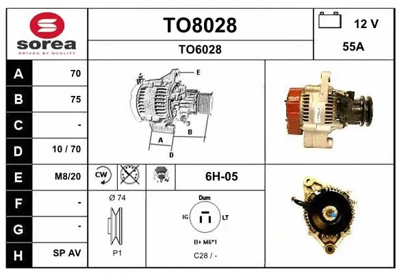 Alternator (TO8028)