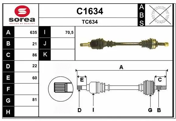 Drive Shaft (C1634)
