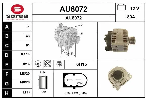 Alternator (AU8072)