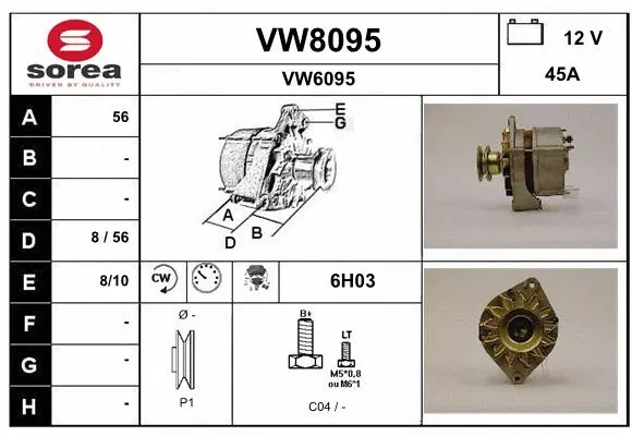 Alternator (VW8095)