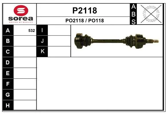Drive Shaft (P2118)