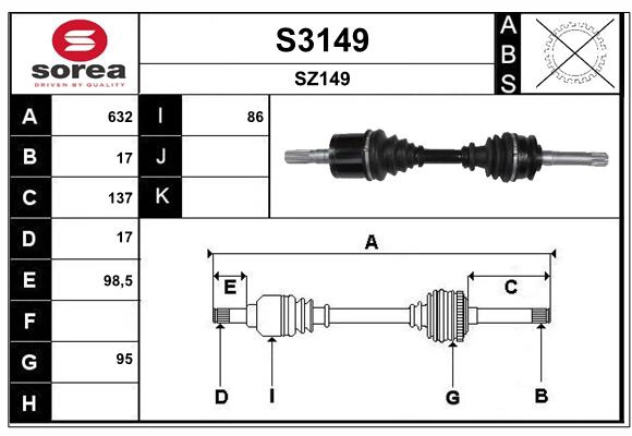 Drive Shaft (S3149)