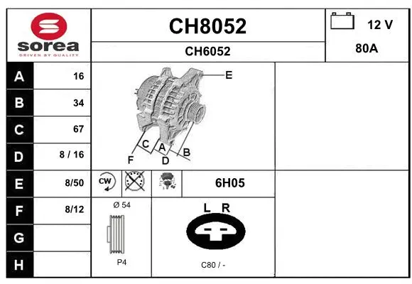 Alternator (CH8052)