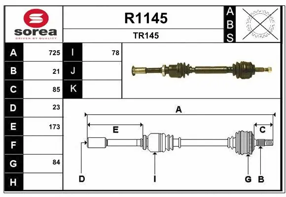 Drive Shaft (R1145)