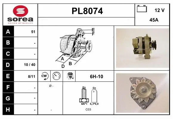 Alternator (PL8074)