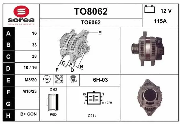 Alternator (TO8062)