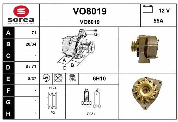 Alternator (VO8019)