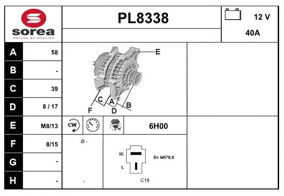 Alternator (PL8338)
