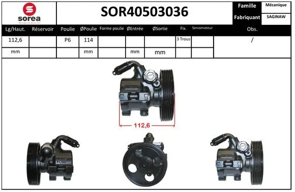 Hydraulic Pump, steering (SOR40503036)
