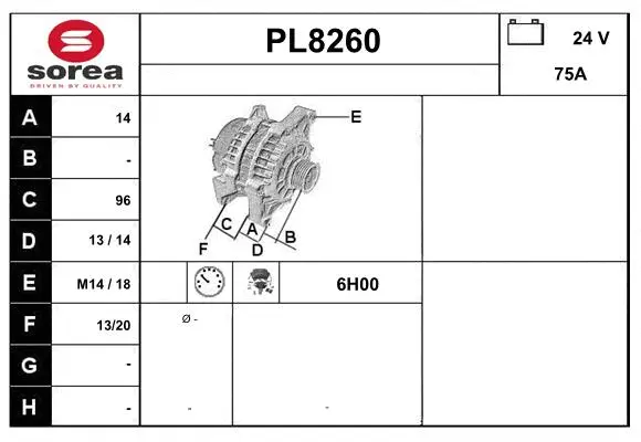 Alternator (PL8260)