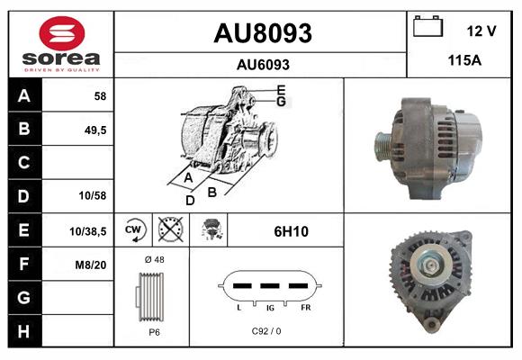 Alternator (AU8093)