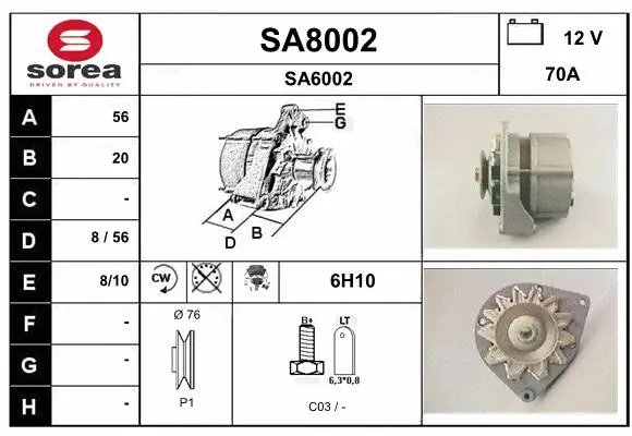 Alternator (SA8002)